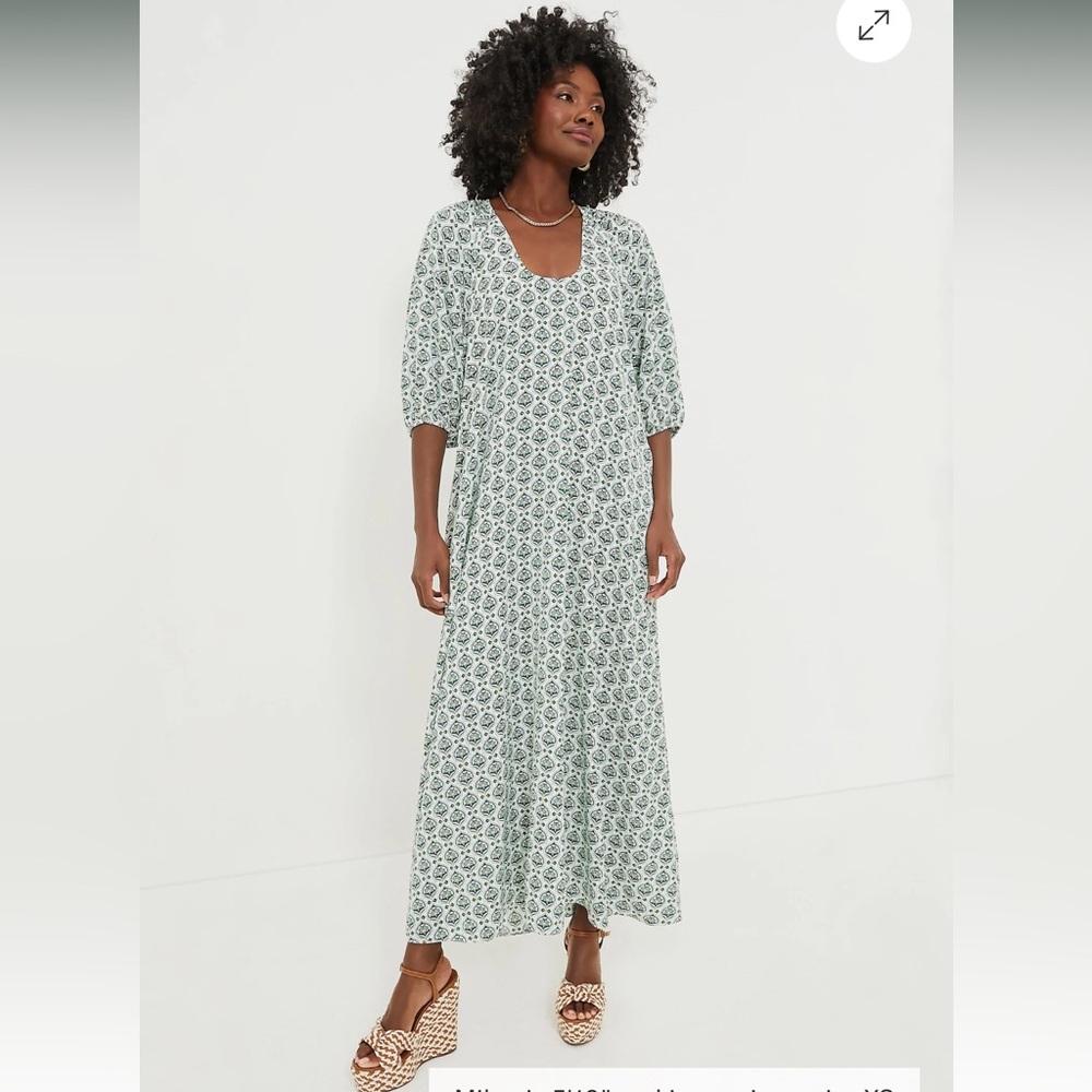 Hyacinth House Green Leaves Laurel Maxi Dress